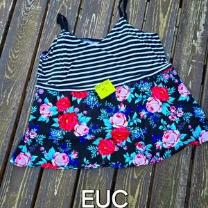 Torrid Stripe and Floral Tank